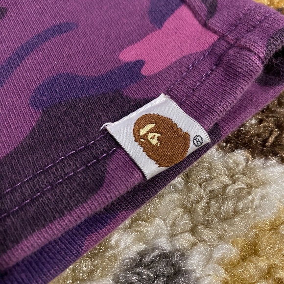 Bape Purple Camouflage Athletic Shorts - Picture 1 of 7